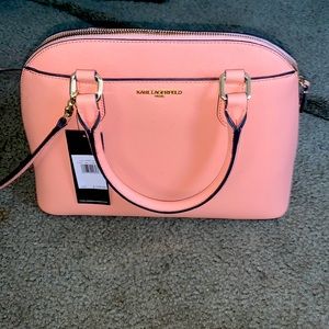 Karl lagerfeld misty pink medium sized hand/ shoulders purse never worn